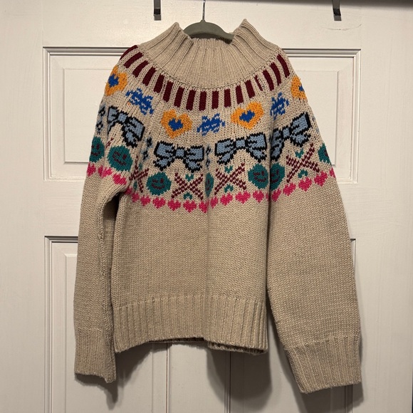 Molo Beige Sweater with Colorful Pattern - Picture 2 of 7
